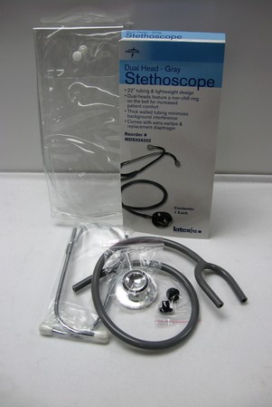 Other Equipment Miscellaneous Medline Dual Head Stethoscope - Gray