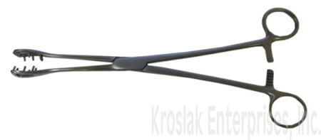 Surgical Instruments Retractors White Osplay Prostatic Lobe Holding Forcep - Length: 9 3/8