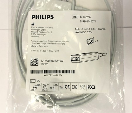 Philips, M1669A, 3 Lead ECG Trunk Cable