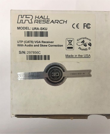 Hall Research, URA-SKU, UTP (CAT5) VGA Receiver with Audio and Skew Correction