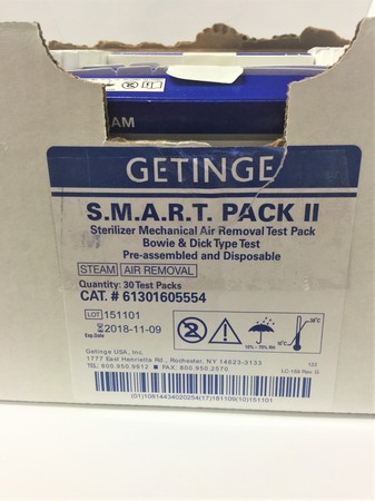 Getinge Assured, 61301605554, S.M.A.R.T. Pack ll (Box of 25)