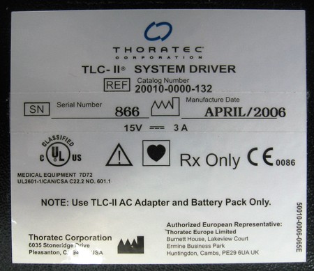 Thoratec TLC-II System Driver