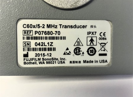 SonoSite, P07680-70, C60x/5-2 MHz Transducer