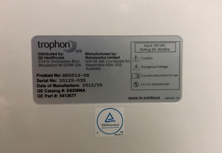 NanoSonics Trophon High-Level Disinfection System