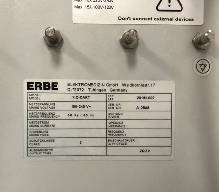 Erbe Vio-Cart 300D Electrosurgical System