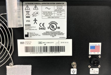 Misonix, BCM-GN/E-BC06, BoneScalpel Console and Footswitch