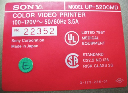 Sony UP-5200MD Color Video Printer