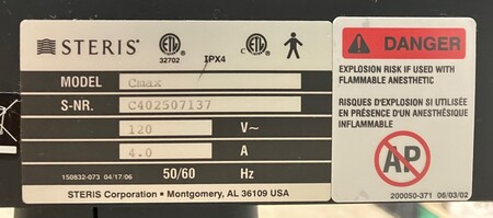 Steris Cmax OR/Surgical Table