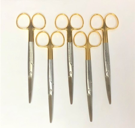 Surgical Instruments  Kinig, MDS0816517, Mayo Tungsten Carbide Scissors (Lot of 5)