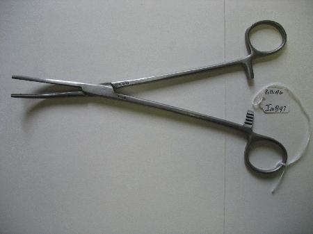 Surgical Instruments Clamps Buie Pile Clamp, Curved, 8.5