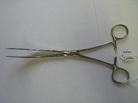 Surgical Instruments Forceps Doyen Intestinal Forceps, Curved, Soft Blades