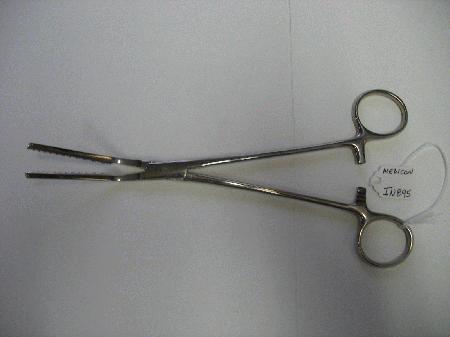 Surgical Instruments Clamps Potts Patent Ductus Clamp, Curved